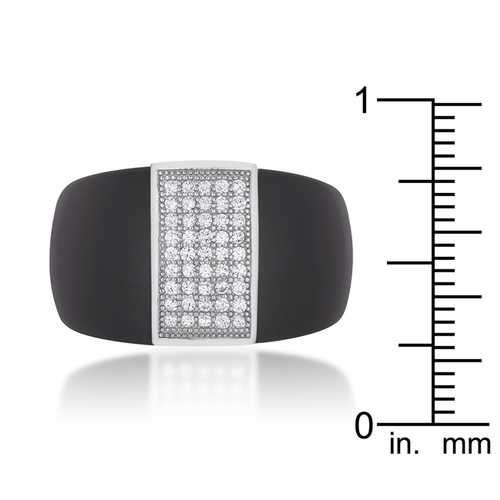 Elegant Black Ceramic Cocktail Ring for Women - Vintage Statement Jewelry - Perfect for Parties, Weddings & Evening Events