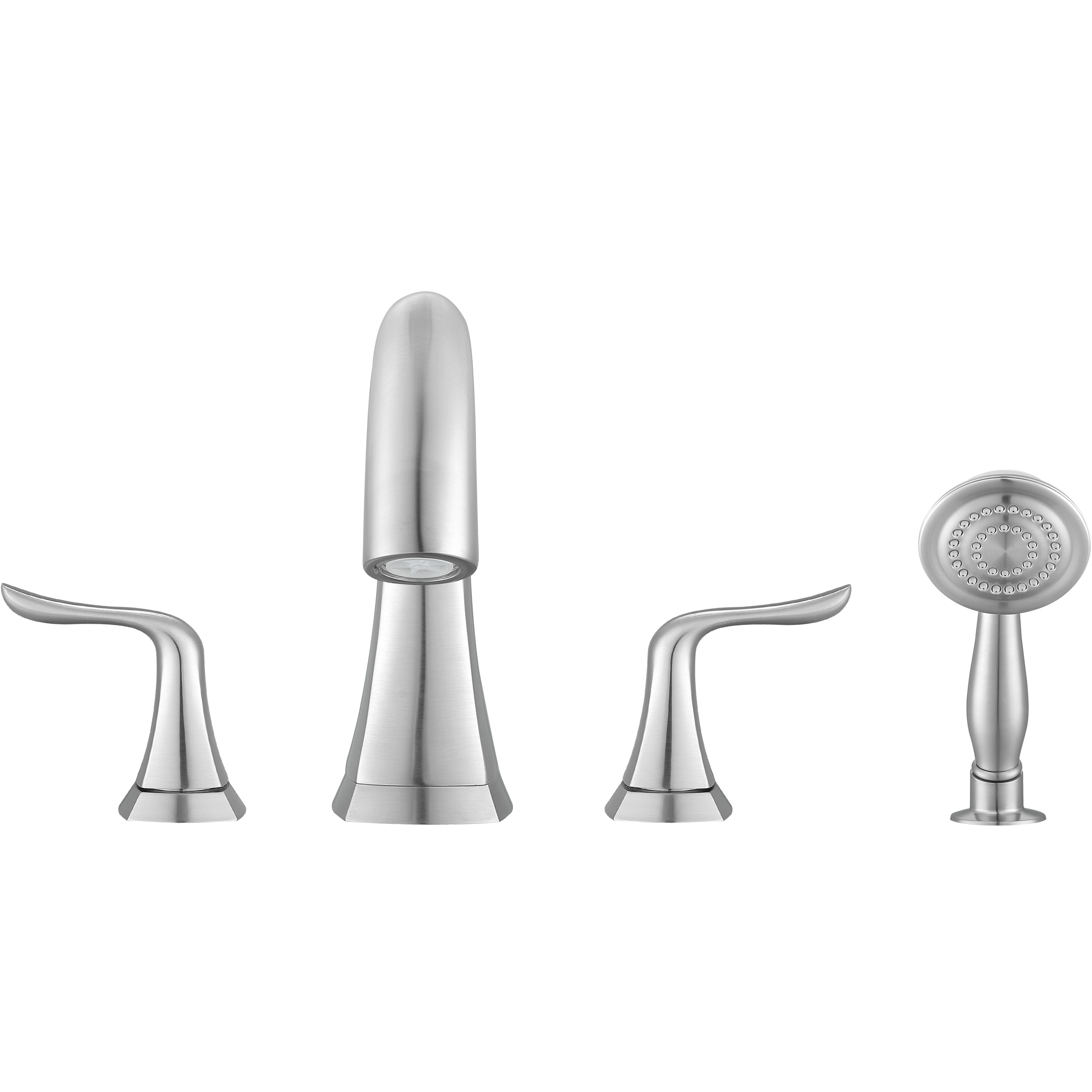 Scarlett Roman Tub Bathroom Faucet in Brushed Nickel Finish - High Arc Spout for Freestanding Bathtubs, Luxury Bathroom Fixture for Spa-Like Relaxation
