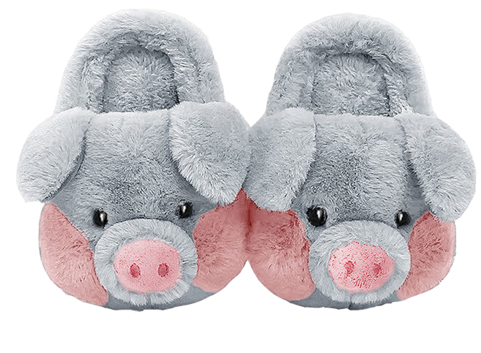 LANFIRE Women's Cozy Cotton Animal Slippers - Pig Design Plush House Shoes for Adults | Perfect for Home, Lounge & Indoor Comfort