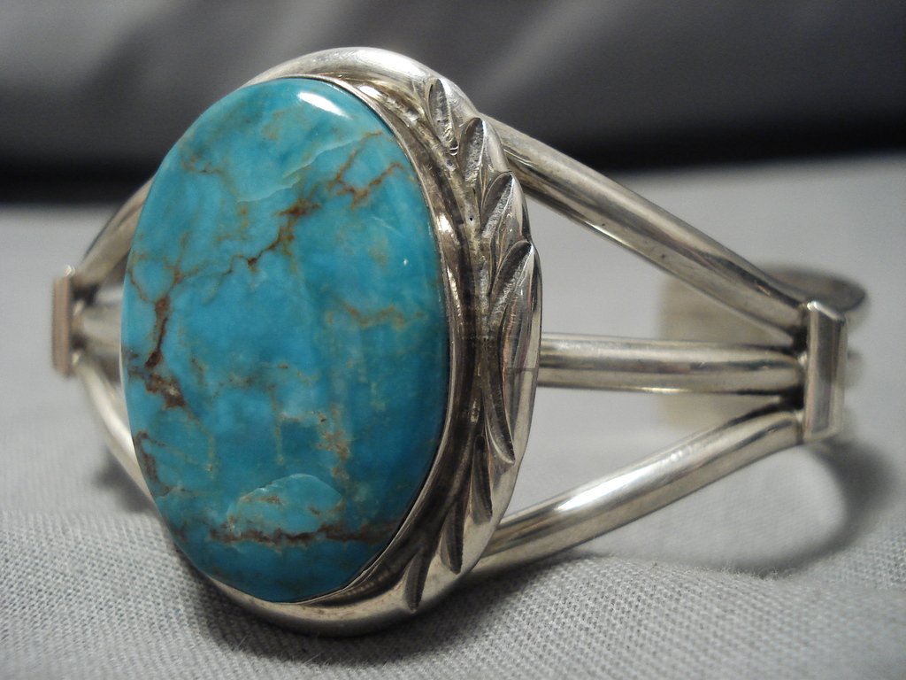 Vintage Navajo Spiderweb Turquoise Sterling Silver Bracelet - Handmade Native American Jewelry for Women - Perfect for Boho Fashion, Gift Giving & Special Occasions