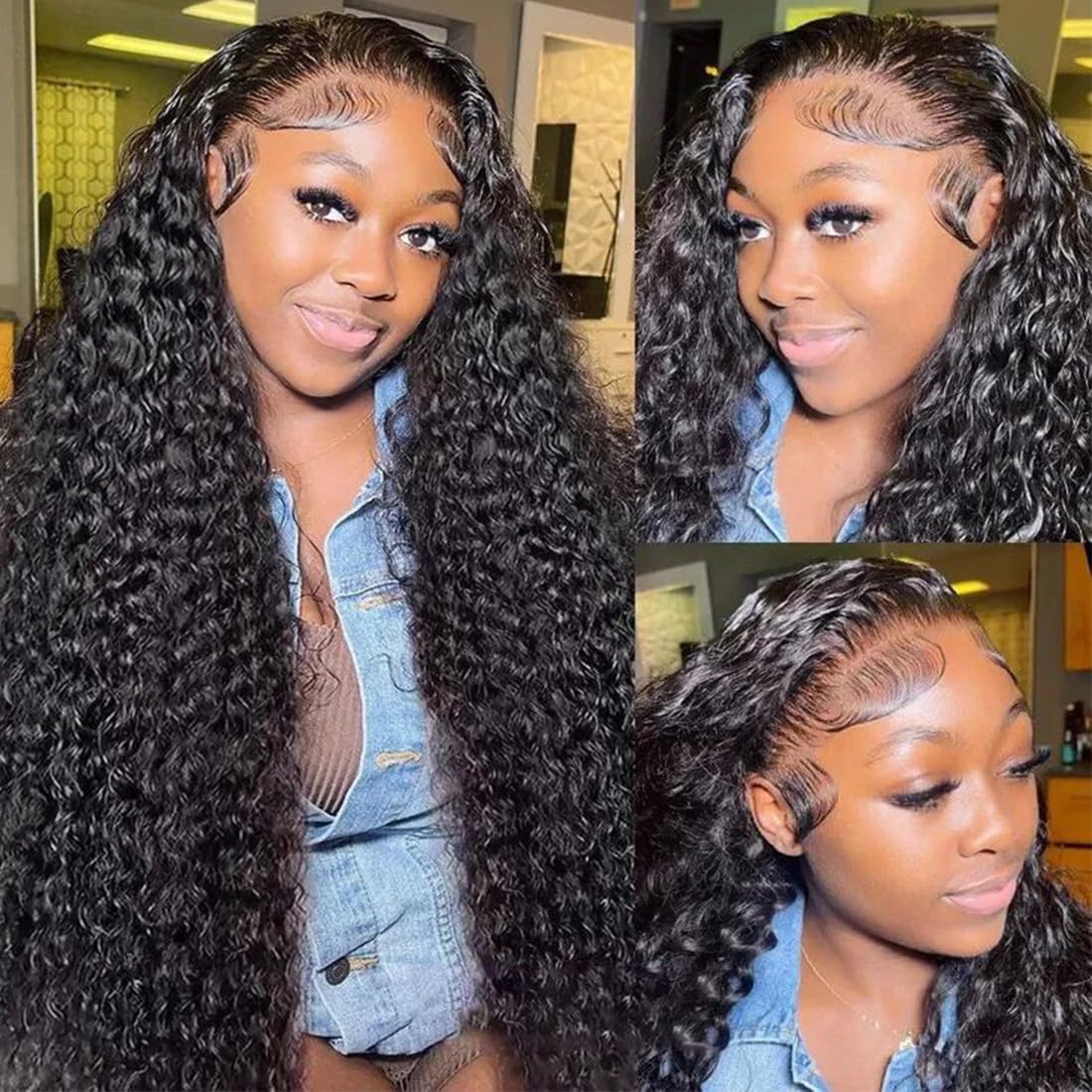 30 Inch 13x6 HD Lace Front Wig - 200% Density Mongolian Kinky Curly Human Hair Wig | Unprocessed Virgin Hair for Black Women | Full & Thick Natural Look | Perfect for Daily Wear, Parties & Special Occasions