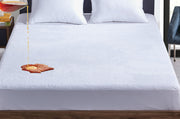 Waterproof Coral Fleece Fitted Mattress Protector - Mega King Size, Hypoallergenic & Breathable for Ultimate Comfort - Perfect for Bedrooms, Guest Rooms & Allergy Relief