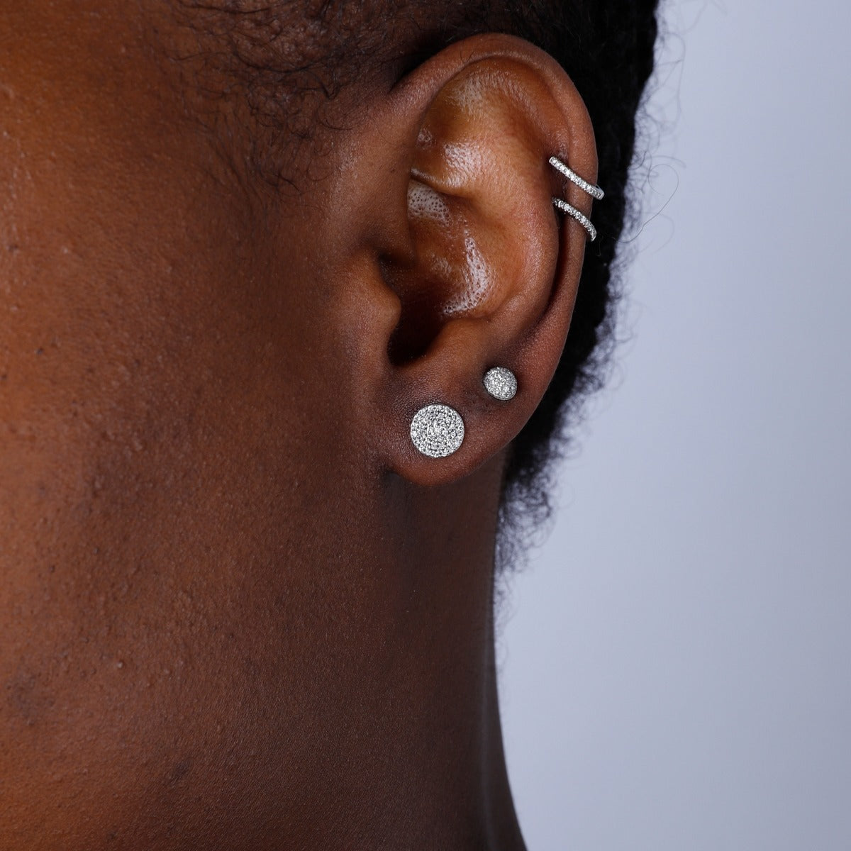 14K Gold Diamond Pavé Round Stud Earrings for Women - Elegant Everyday & Special Occasion Jewelry