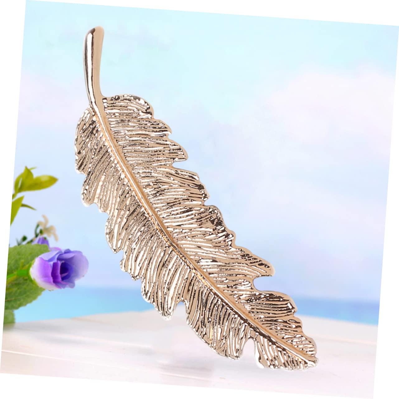 POPETPOP Handmade Gold Bridal Hairpin - Leaf Hair Clip for Women & Girls | Wedding, Prom, Party Hair Accessories