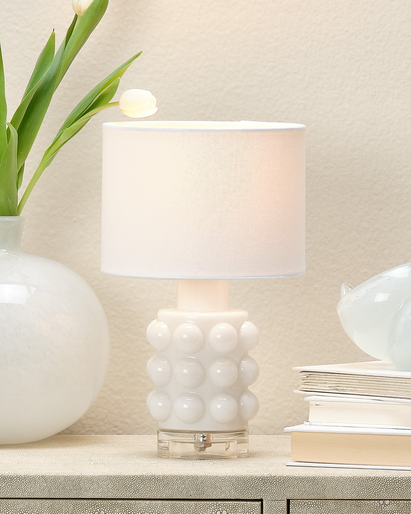 Mini Seltzer Table Lamp - Modern Nightstand Bedside Light for Bedroom, Living Room & Office - Soft Glow Accent Lighting for Relaxation & Reading