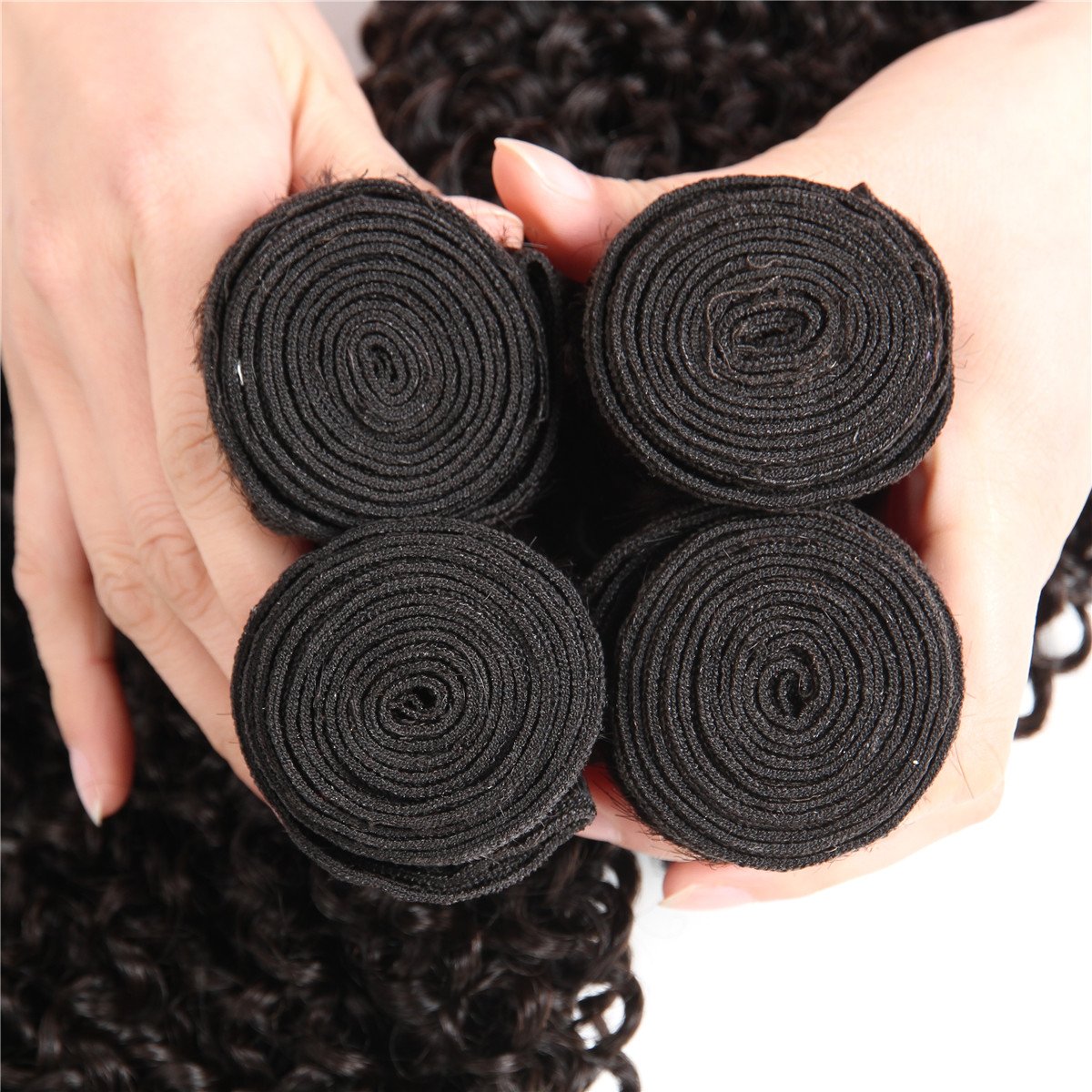 ISEE Hair 9A Grade Mongolian Kinky Curly Virgin Human Hair Extensions - 3 Bundles 100% Human Hair Weaves (22, 24, 26 Inches) for Natural Black Hairstyles, Protective Styling & Volume Boosting
