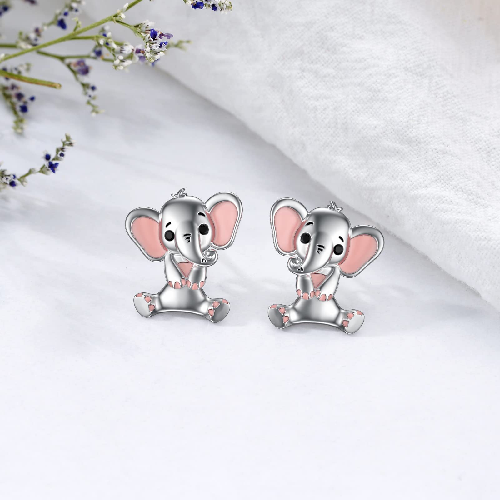925 Sterling Silver Two-Way Animal Stud Earrings - Cute Panda, Elephant & Koala Designs for Women & Girls | Perfect for Everyday Wear, Gifts & Special Occasions