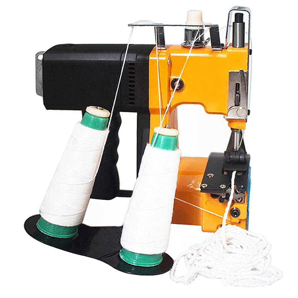 Electric Portable Bag Sewing Machine - Double Thread Automatic Bag Closer for Woven Burlap, PP, Gunny & Kraft Paper Bags | CE Certified | Ideal for Packaging, Agriculture & Industrial Use