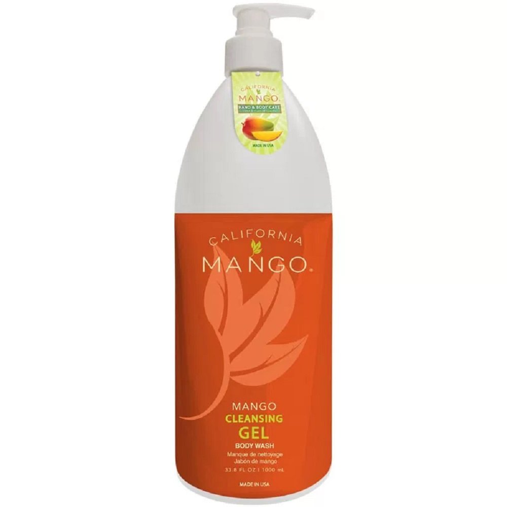 California Mango Cleansing Gel Body Wash - 33.8 fl oz Hydrating Shower Gel with Natural Extracts for Soft, Smooth Skin | Perfect for Daily Shower, Spa Day & Gift Giving