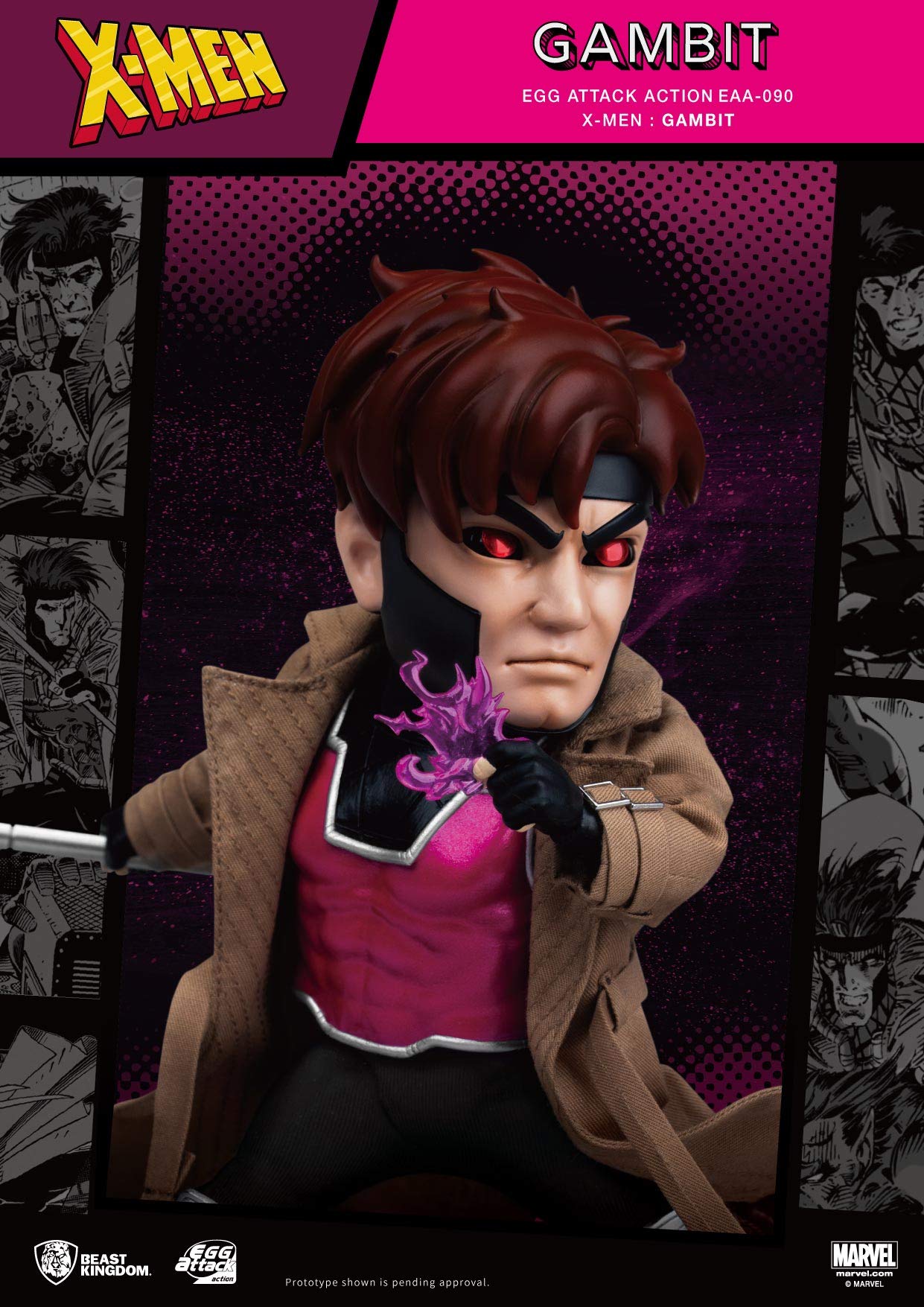 Beast Kingdom X-Men Gambit EAA-090 Egg Attack Action Figure - 6.3