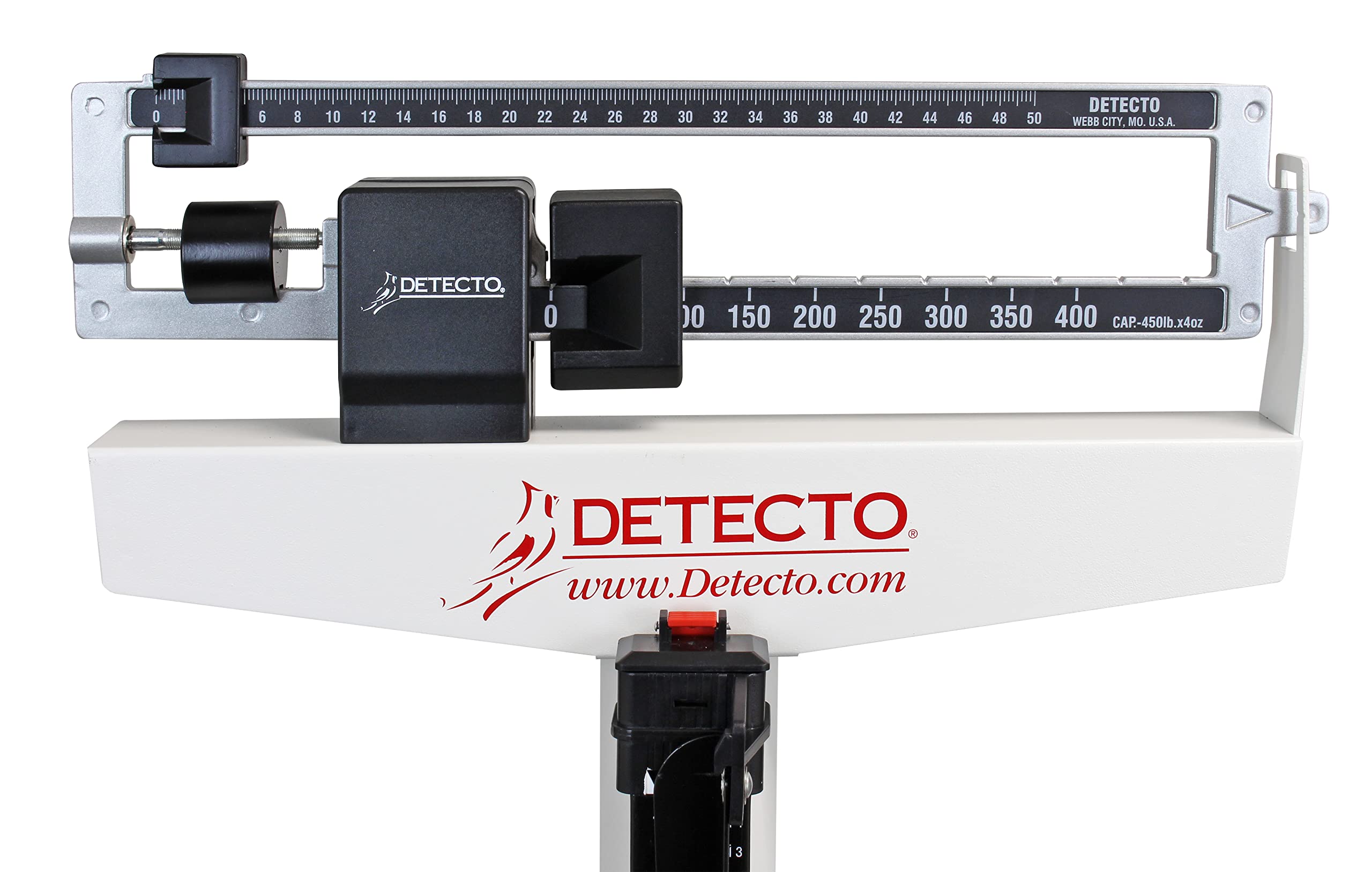 DETECTO 439 Mechanical Physician Beam Scale with Height Rod - Accurate Weight and Height Measurement for Doctors, Clinics, and Home Health Monitoring