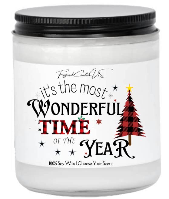 Vintage Christmas Candles - Holiday Scented Candles for Home Decor, Festive Gifts for Family & Friends (Mom, Dad) - Perfect for Christmas Tree Decorations, Cozy Winter Nights & Holiday Parties