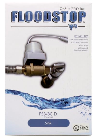 FloodStop Sink Leak Detector Kit with Automatic Water Shut-Off - 3/8