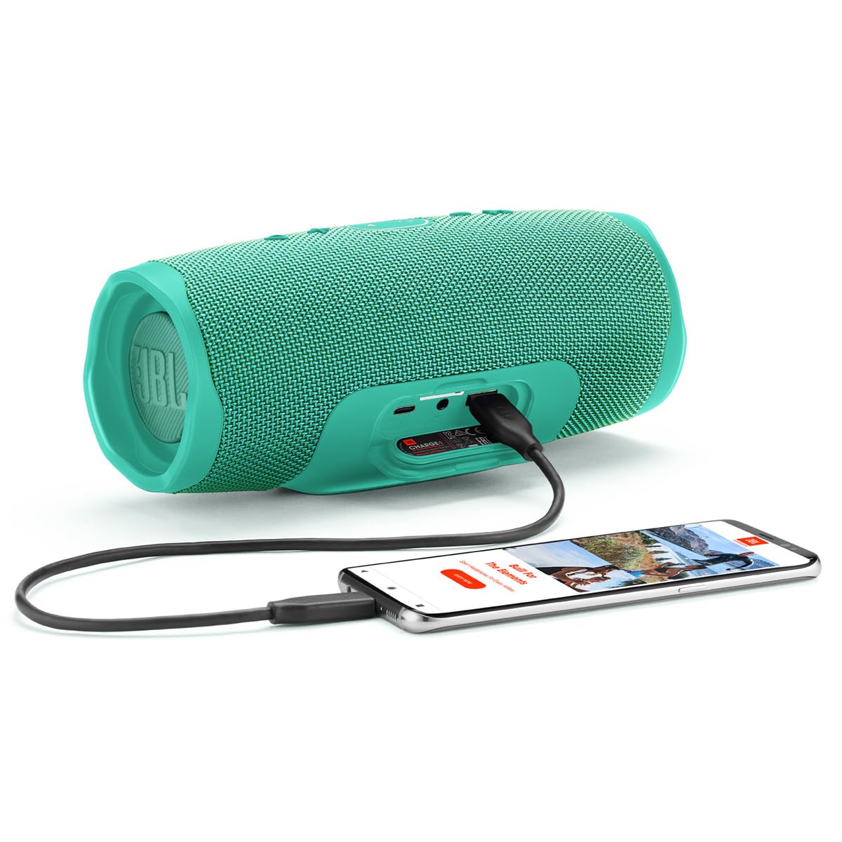 JBL Charge 4 Waterproof Portable Bluetooth Speaker with 20-Hour Playtime - IPX7 Rated Wireless Speaker for Pool, Beach, Camping & Outdoor Adventures - Teal Blue