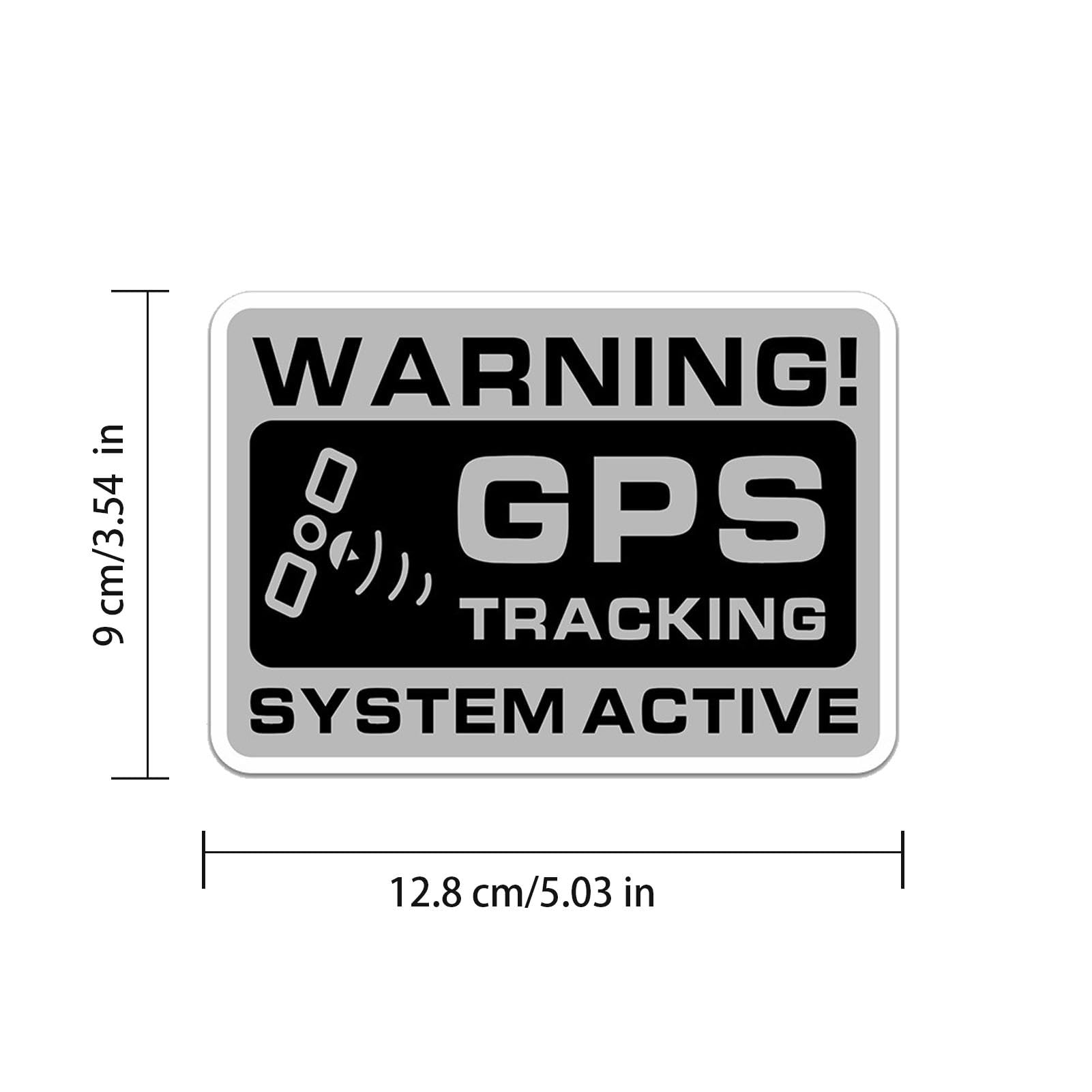 Waterproof Anti-Theft GPS Tracker Sticker for Cars - Small Security Warning Sign with Alarm System | Perfect for Vehicle Protection, Parking Security & Theft Deterrence