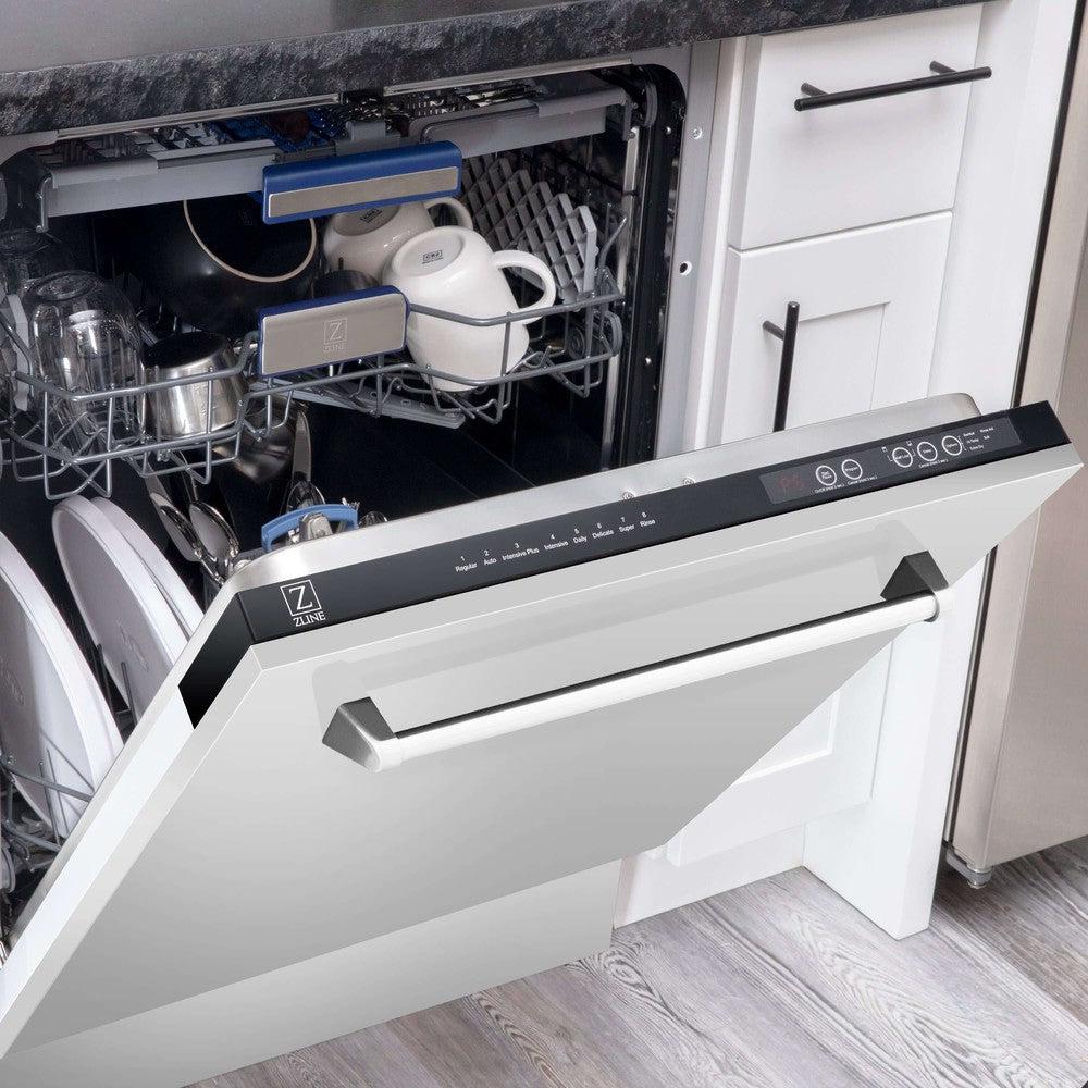ZLINE 48 Inch Stainless Steel Dual Fuel Range Kitchen Package with Convertible Vent Hood & Tall Tub Dishwasher (3KP RARH48 DWV) - Perfect for Modern Home Chefs & Spacious Kitchens