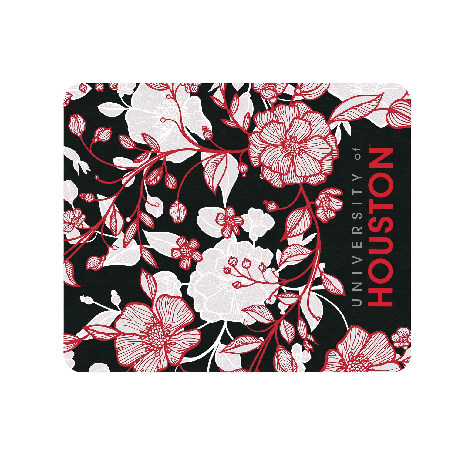 University of Houston Standard Fabric Mouse Pad - Floral Lace Design Gaming Mouse Mat for Office & Home Desk Accessories | Perfect for Work, Study & PC Gaming