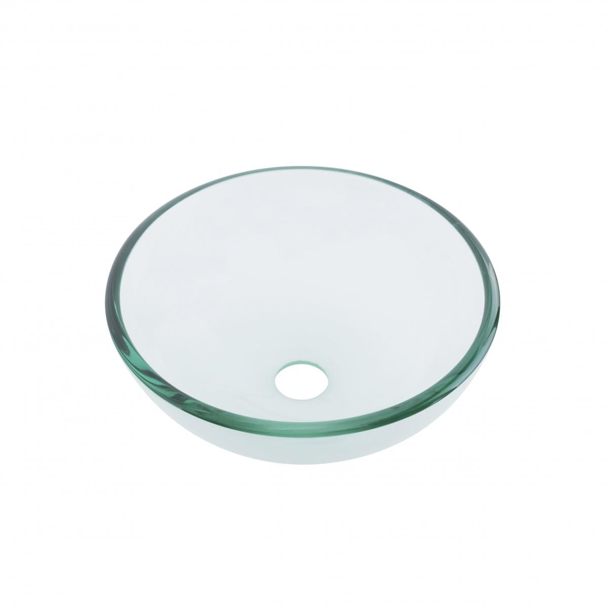 Corona 16 1/4 Inch Tempered Glass Wall Mount Bathroom Vessel Sink with Chrome Faucet & Drain - Round Wall Hung Sink for Modern Bathroom Renovation | Perfect for Small Bathrooms, Powder Rooms & Vanity Makeovers