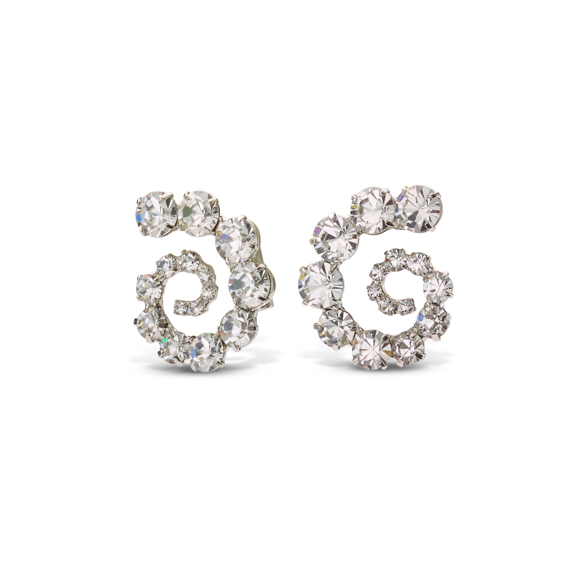 Leia Swirl Crystal Earrings for Women - Elegant Dangle Earrings with Sparkling Rhinestones | Perfect for Weddings, Parties & Evening Events