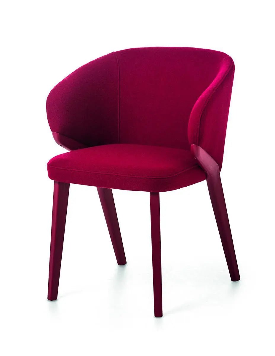 Bross Nora Armchair - Modern Accent Chair for Living Room, Bedroom & Office - Stylish Upholstered Lounge Chair with Wooden Legs - Perfect for Relaxing, Reading & Decorating