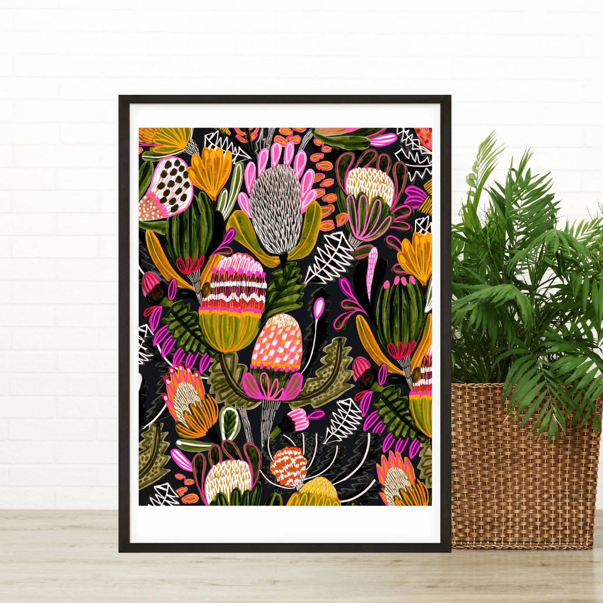 Bush Bankisa Modern Wall Art Print - Contemporary Home Decor for Living Room, Bedroom & Office - Perfect for Gifts & Interior Design