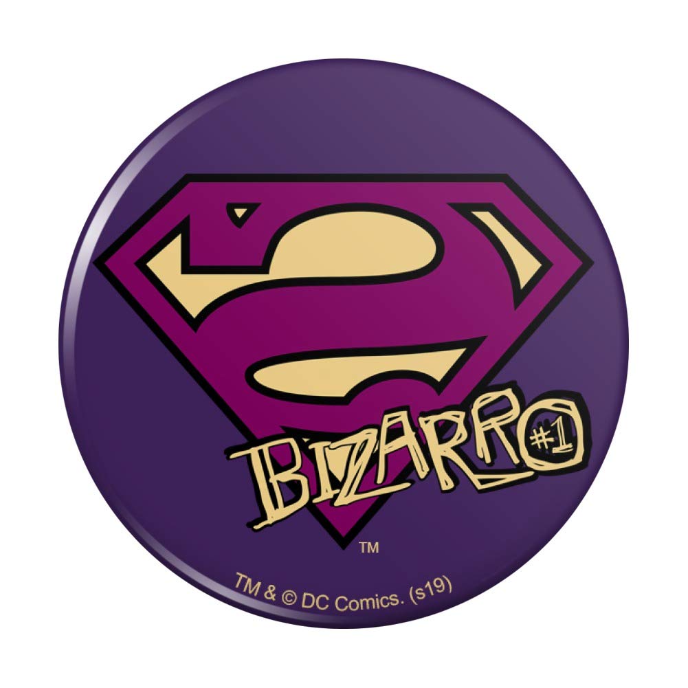 Superman Bizarro Shield Logo Refrigerator Magnet - Strong Kitchen Fridge Locker Button Magnet for Home, Office, Dorm & Gifts (DC Comics Collectible)