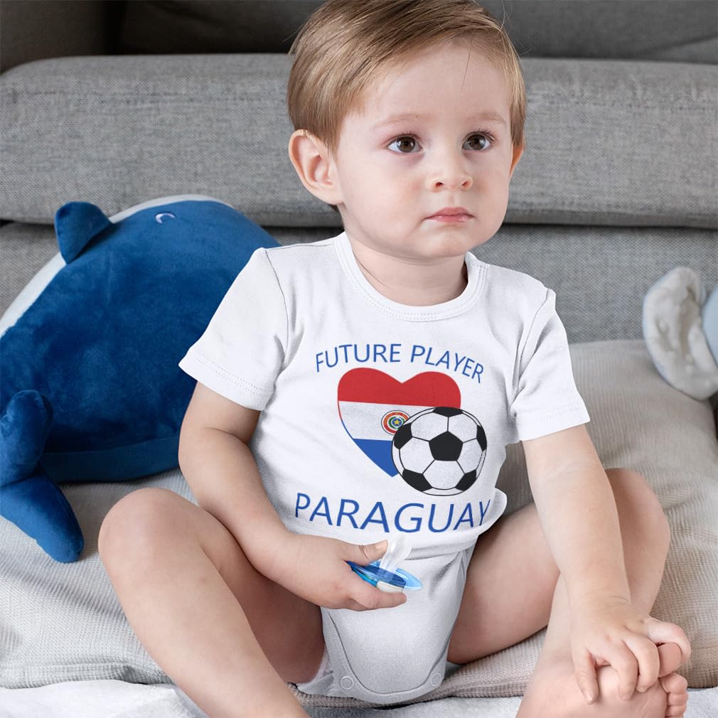 Adorable Baby Bodysuit - Future Soccer Player Paraguay & America Cup - Soft Cotton Unisex Infant Clothes - Garnet Red - 24 Months - Perfect for Game Day, Family Photos & Playtime