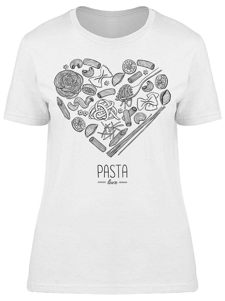 Heart-Shaped Pasta T-Shirt for Women - Cute Casual Tee for Date Nights & Gifts