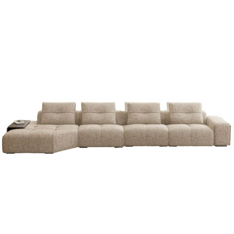 L-Shaped Sectional Sofa with Chaise Lounge for 2 People - Sturdy Hidden Support Frame - Perfect for Small Living Rooms, Apartments & Home Theater Seating