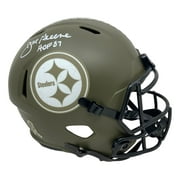 Joe Greene Signed Pittsburgh Steelers Salute to Service Speed Replica Helmet - HOF 87 BAS - Authentic NFL Collectible for Football Fans & Sports Memorabilia Display