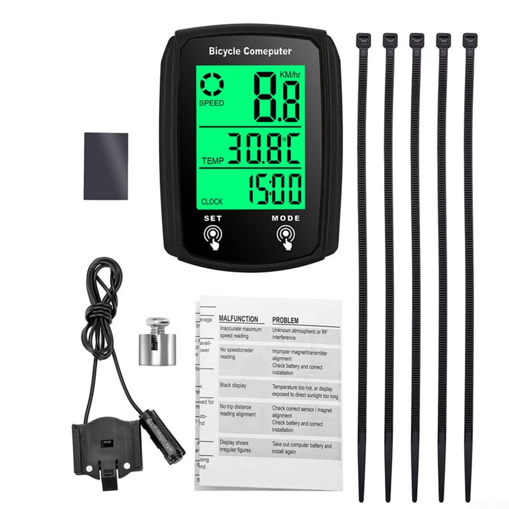 Wireless Bike Computer with GPS, Waterproof Cycling Speedometer & Odometer - Track Speed, Distance, Time & Calories - Perfect for Road Bikes, Mountain Bikes & Indoor Cycling Training