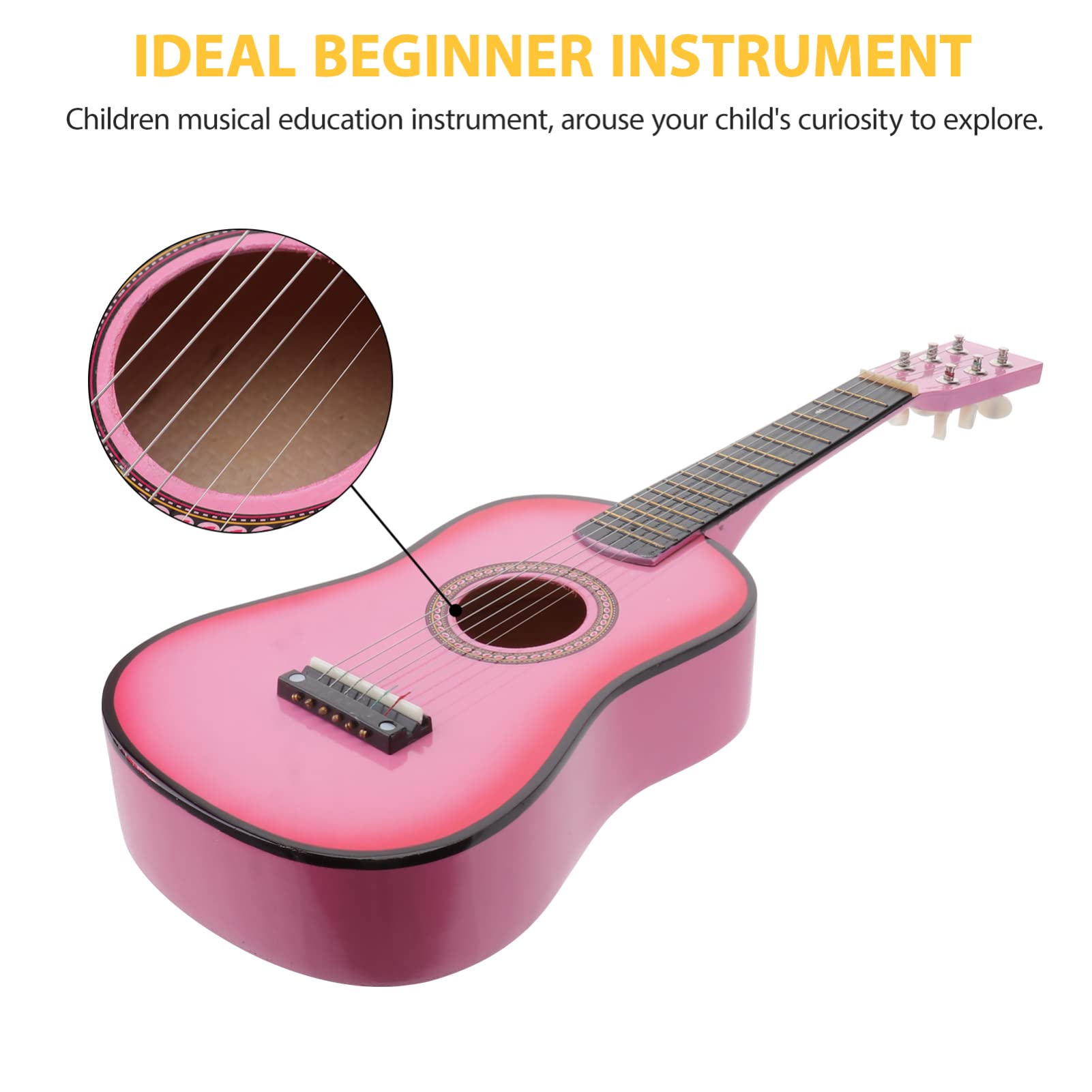 Toddmomy 23 Inch 6 String Acoustic Guitar for Kids - Beginner Children's Musical Instrument with Soft Nylon Strings | Perfect for Learning, Birthday Gifts & Family Music Time