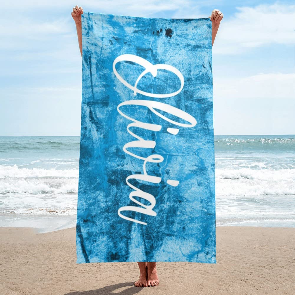 Extra Large 60x30 Tie Dye Beach Towel - Oversized Personalized Travel & Pool Towel for Women, Men, Mom, Dad - Perfect Gift for Best Friend, Boyfriend, Girlfriend - Great for Beach Trips, Poolside Lounging & Summer Vacations