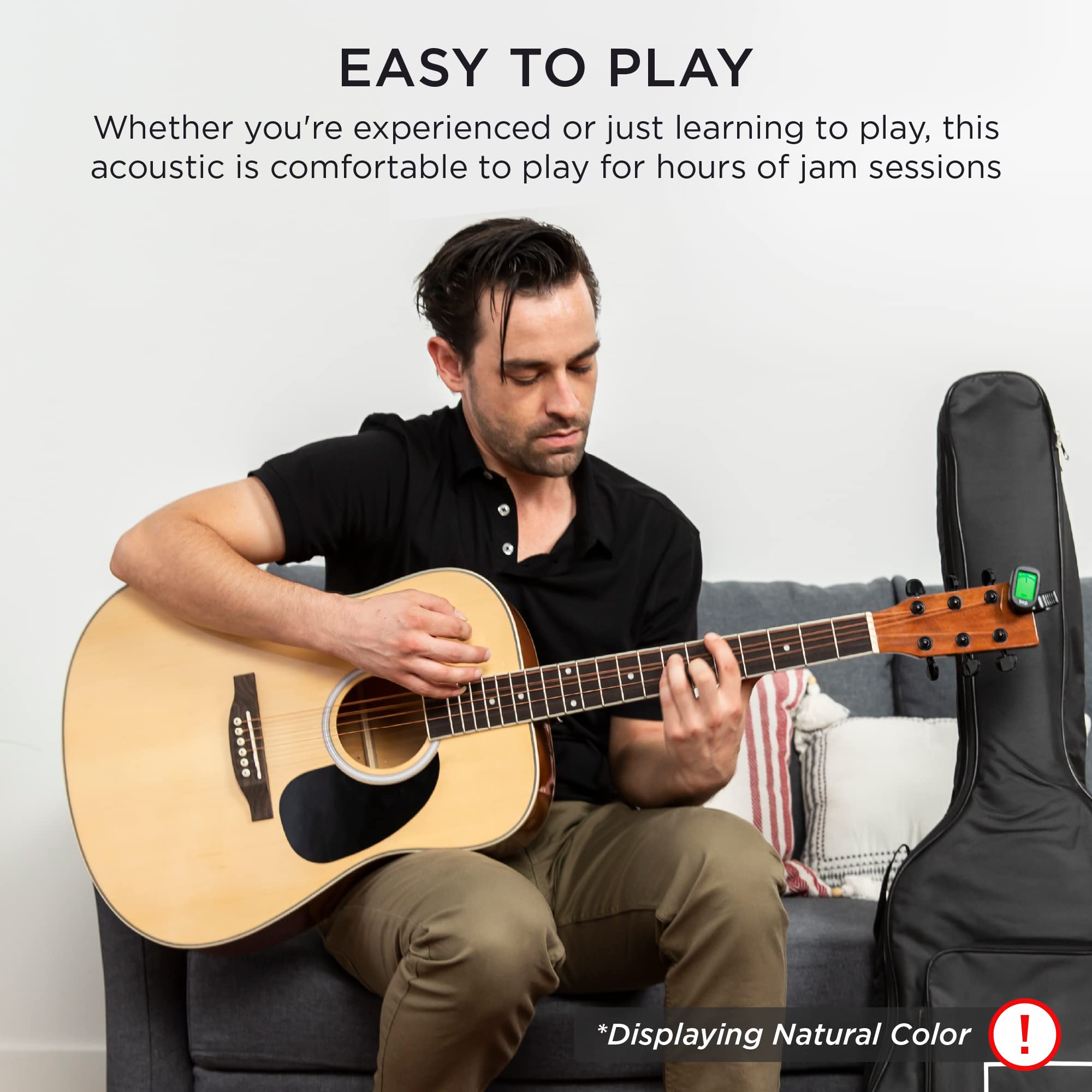 Best Choice Products 41-Inch Full-Size Beginner Acoustic Guitar Starter Set with Gig Bag, Strap, Capo, Strings & Picks - Sunburst Finish | Perfect for Beginners, Practice, Performances & Gifts