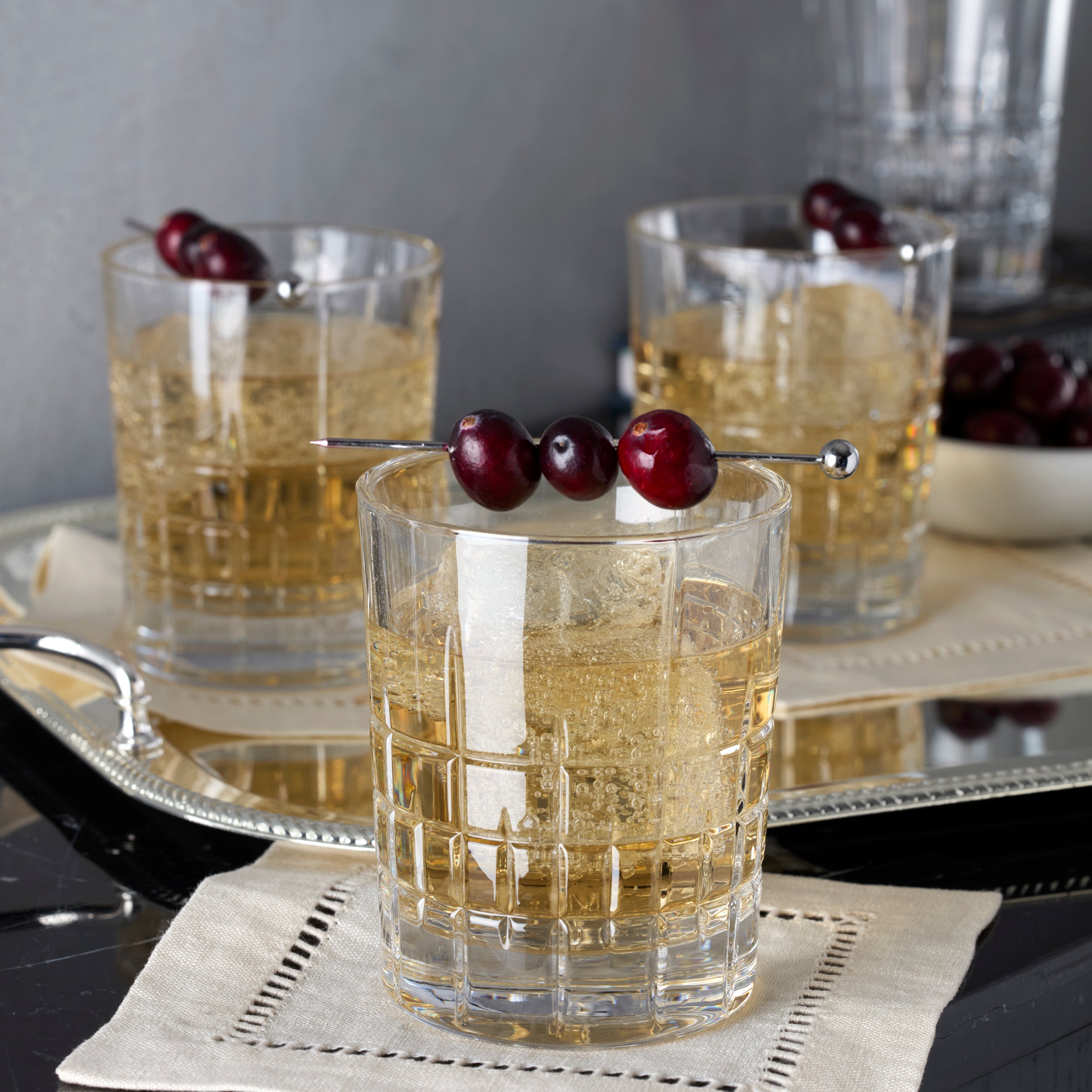 Premium Deklan Double Old Fashioned Whiskey Glasses Set of 4 - Heavy Base Cocktail Glasses for Bourbon, Scotch & Whiskey - Perfect for Home Bars, Gifts & Entertaining