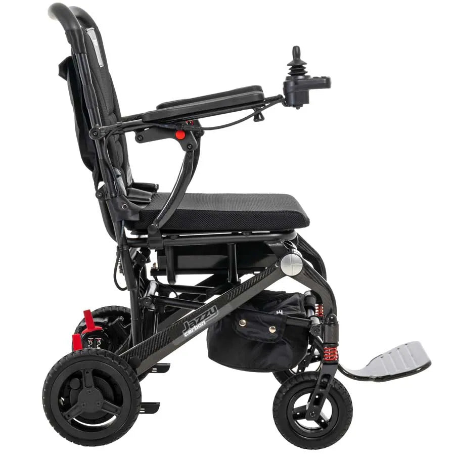 JAZZY CARBON Portable Power Wheelchair - Lightweight Folding Electric Mobility Scooter for Indoor & Outdoor Use - Perfect for Travel, Shopping, and Daily Commuting