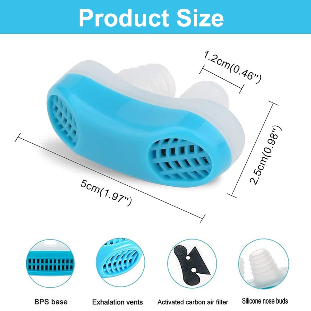 Anti Snoring Nose Clip - Stop Snoring Device for Men & Women | Comfortable Breathing Aid for Better Sleep | Air Purifier for Snoring Relief | Perfect for Travel, Home & Office Use