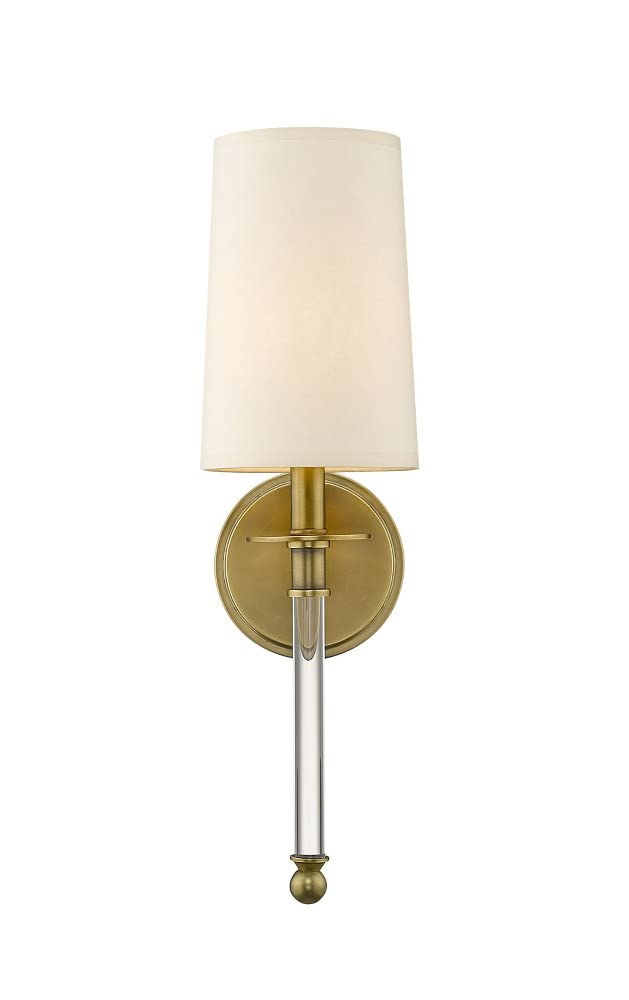 Z-Lite 808-1S-RB Single Light Wall Sconce Fixture - Rustic Bronze Finish for Bedroom, Hallway & Entryway Lighting Decor
