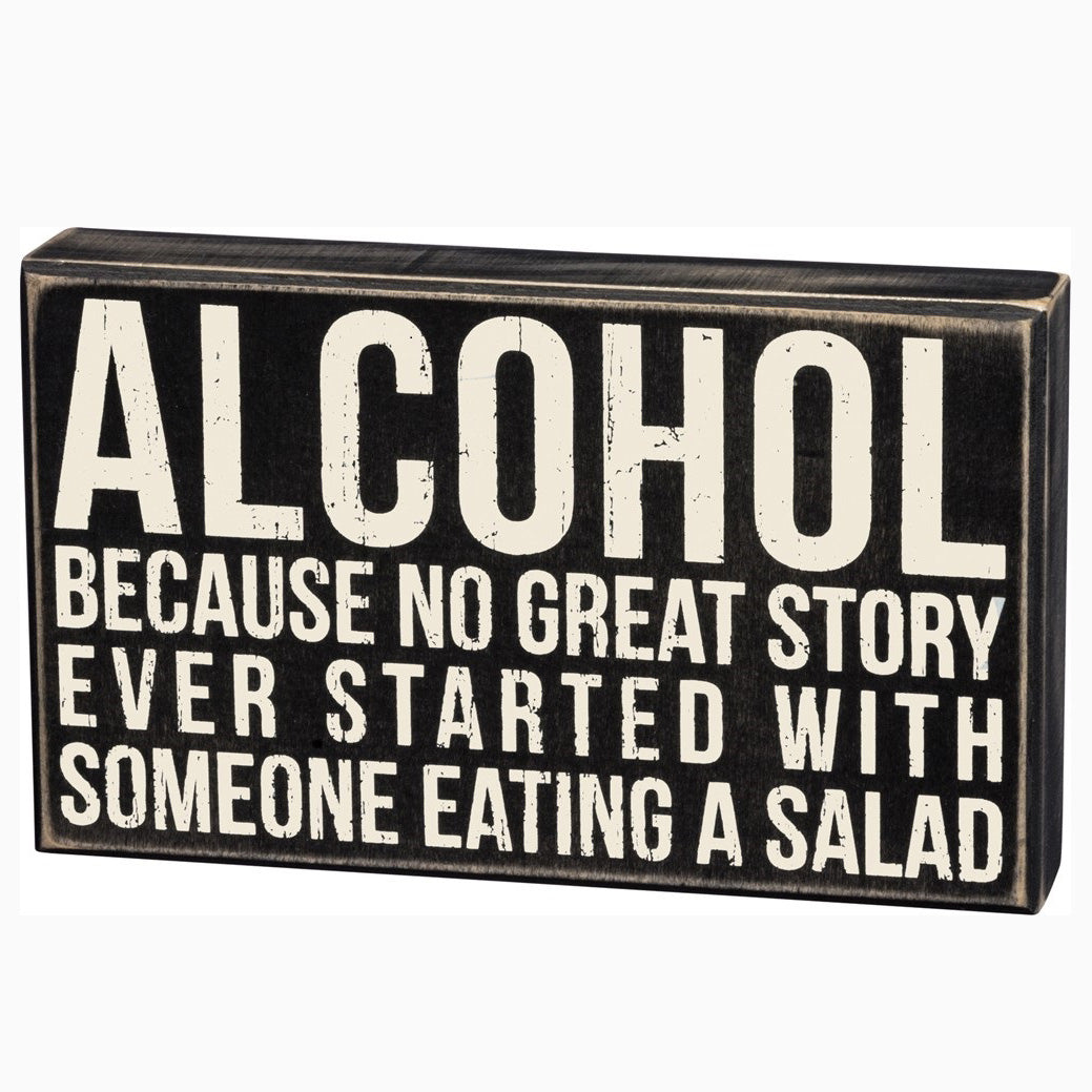 Custom Alcohol Boxed Sign - Personalized Bar Decor for Home, Pub & Party | Perfect for Wall Art, Man Cave & Gift Giving