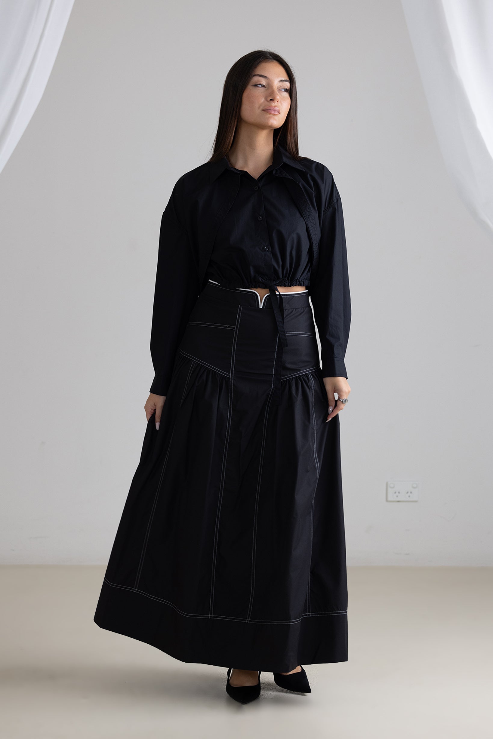 Areem Joylin Women's Flowy Midi Skirt - Elegant A-Line Pleated Skirt for Casual & Office Wear | Perfect for Spring/Summer Outfits, Dates & Work Events