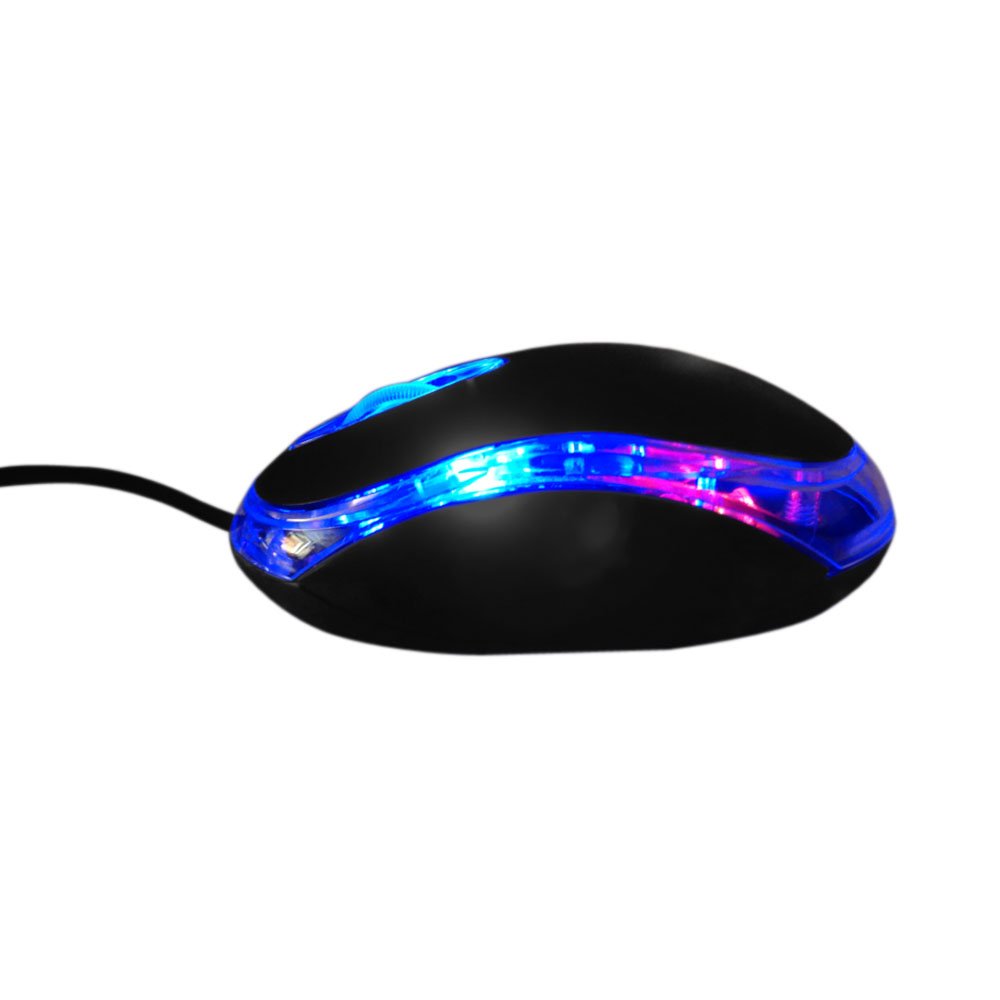 Dynamode INA-67 3 Button USB Optical Computer Mouse with Scroll Wheel - Black | Ergonomic Design for Office Work, Gaming & Home Use