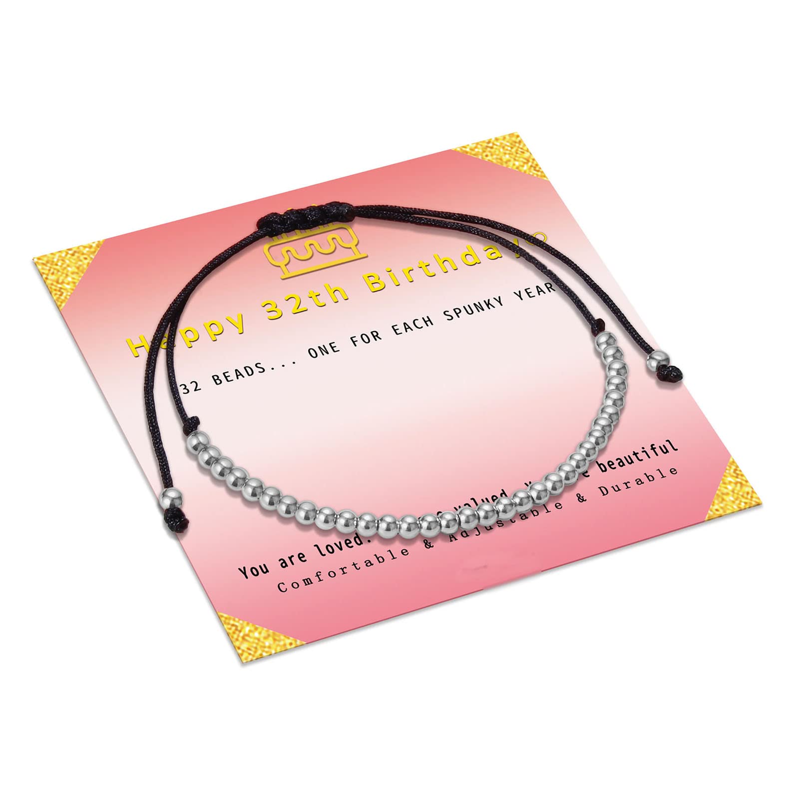 Adjustable Birthday Bracelets for Women - Silver/Gold/Rose Gold Beaded Jewelry Gift for Teen Girls, Daughter, Girlfriend, Wife, Sister & Best Friend - Perfect for Birthdays, Christmas & Special Occasions - Ideal for Everyday Wear, Parties & Gift-Giving