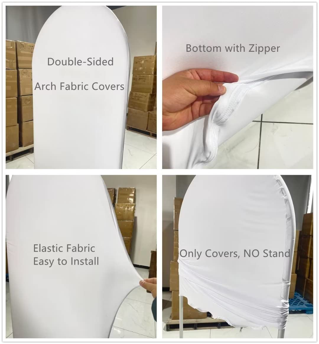 Stretchable Arch Backdrop Cover - 4x7ft Patchwork Tile Arched Stand Banner for Photography, Wedding Decor & Party Backgrounds