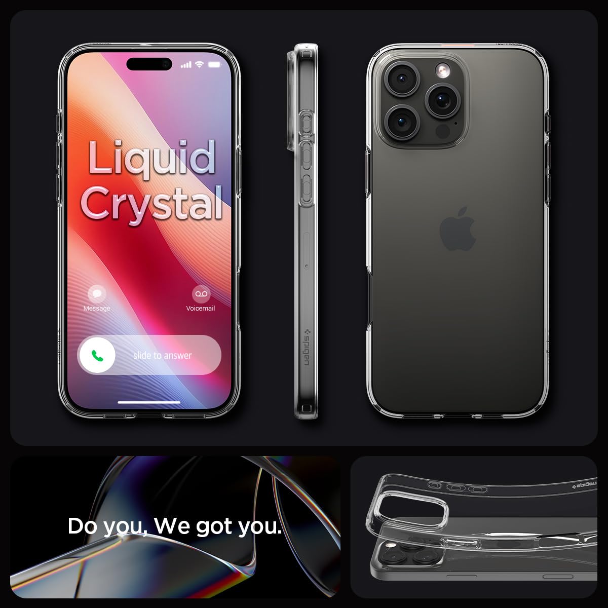 Spigen Liquid Crystal Case for iPhone 16 Pro Max - Slim Clear Protective Cover for Apple iPhone 16 Pro Max (2024) | Perfect for Everyday Use, Work & Travel