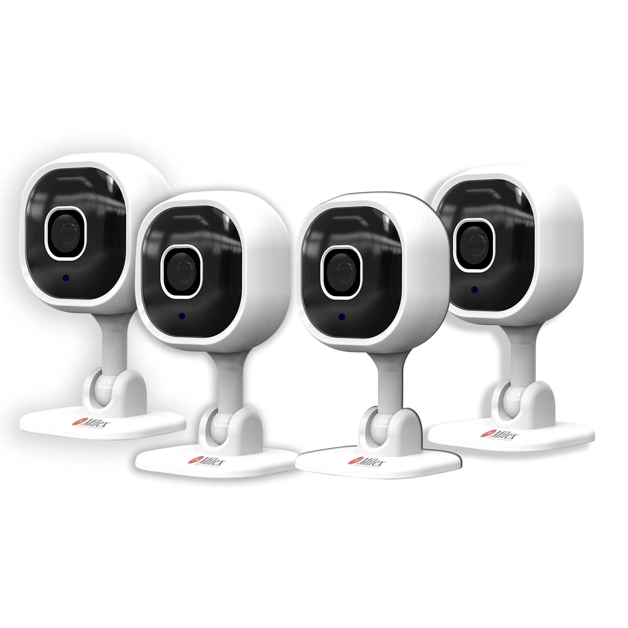 Milex 2-Way Infrared Security Camera System - 4 Pack for Home & Family Protection - Indoor/Outdoor Night Vision, Motion Detection - Perfect for Monitoring Kids, Pets, and Property Security