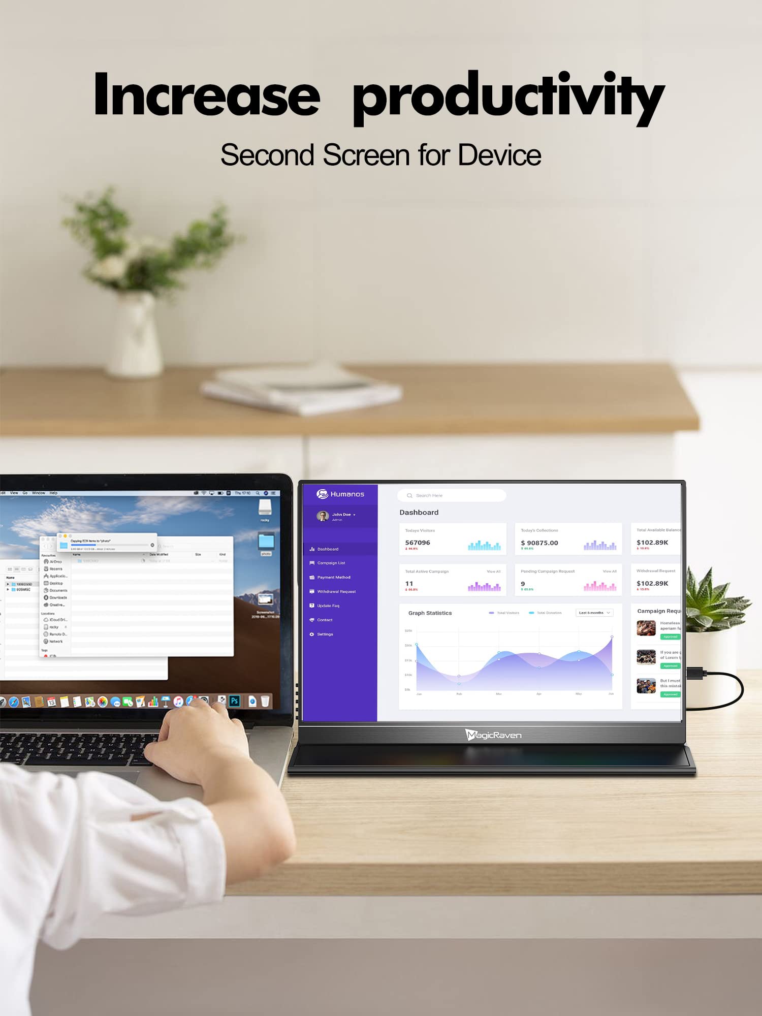 4K Portable Monitor 16