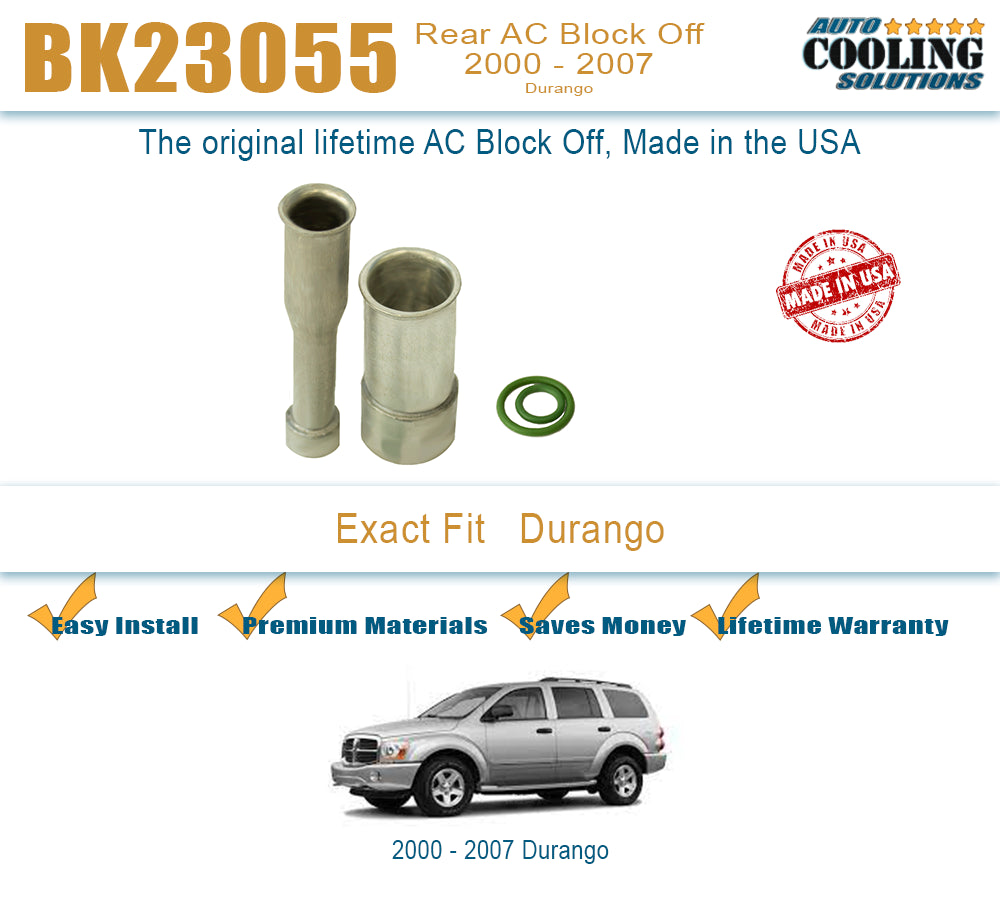 2000-2007 Dodge Durango Rear AC Block Off Plate Kit - Replacement HVAC Part for Improved Cooling Performance | Perfect for Off-Roading, Towing & Hot Climate Driving