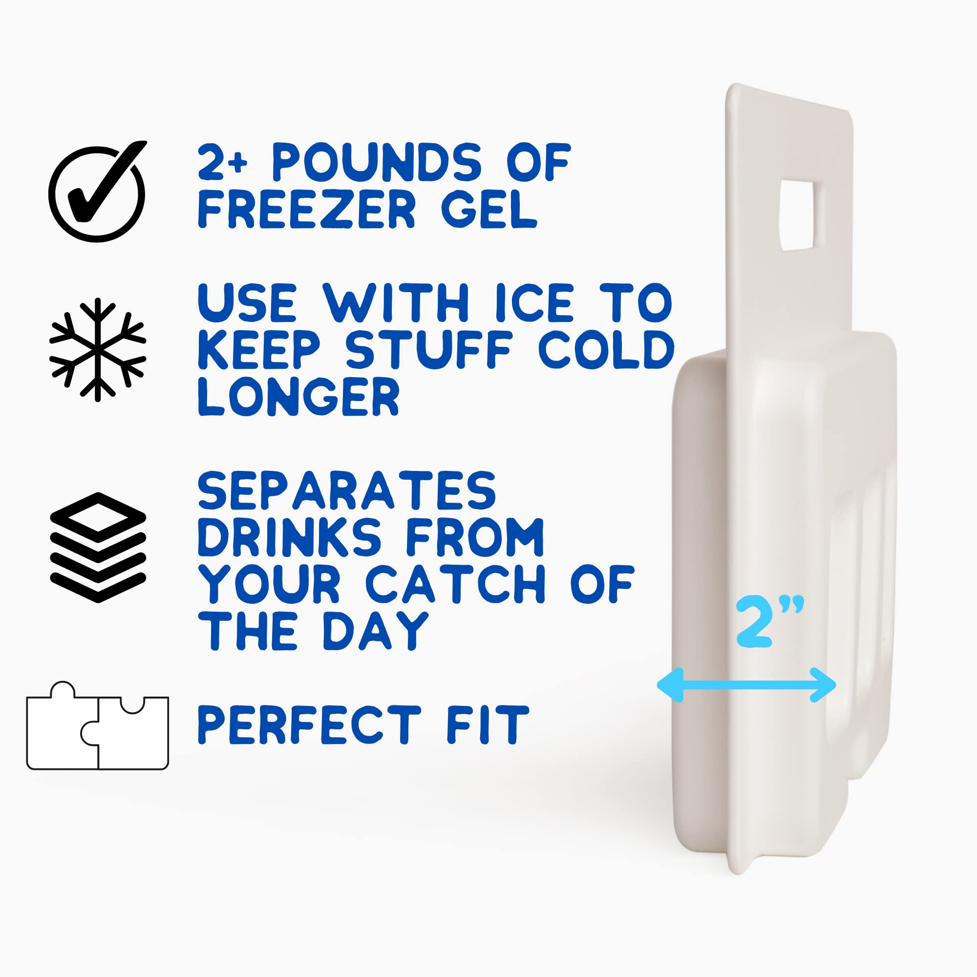 Freezable Ice Pack Divider for YETI Tundra Coolers - Fits YETI Haul, 35, 45, 65 Models - Premium Cooler Accessories for Camping, Fishing & Outdoor Adventures - Reusable Cooler Organizer for Food & Drinks Storage