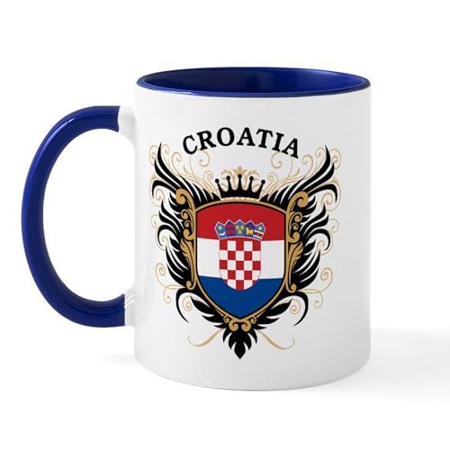 White/Navy Inside - Croatia Mug