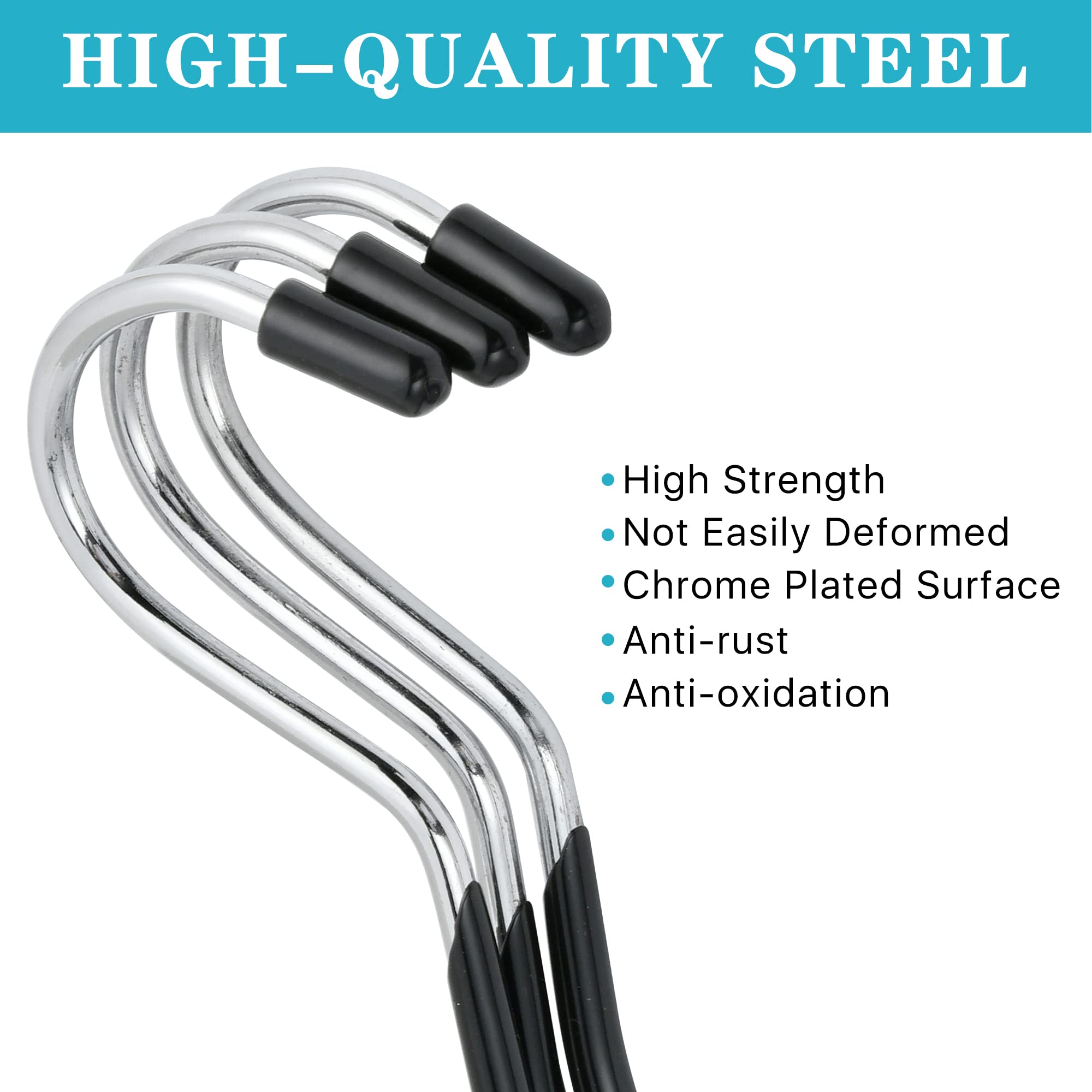 15 Pcs Non-Slip Scarf Ring Hangers - Belt Rack Tie Hanging Hooks for Closet Organization - Perfect for Scarves, Ties, Belts, Tank Tops & Pashminas (Black) - Ideal for Bedroom, Closet & Wardrobe Storage Solutions